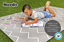 Load image into Gallery viewer, XoXo Zig Zag Luxe Foam Kids Play Mat | Cream &amp; Black | LARGE
