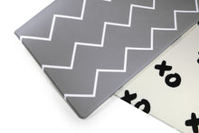 Load image into Gallery viewer, XoXo Zig Zag Luxe Foam Kids Play Mat | Cream &amp; Black | MEDIUM
