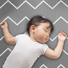 Load image into Gallery viewer, XoXo Zig Zag Luxe Foam Kids Play Mat | Cream &amp; Black | LARGE
